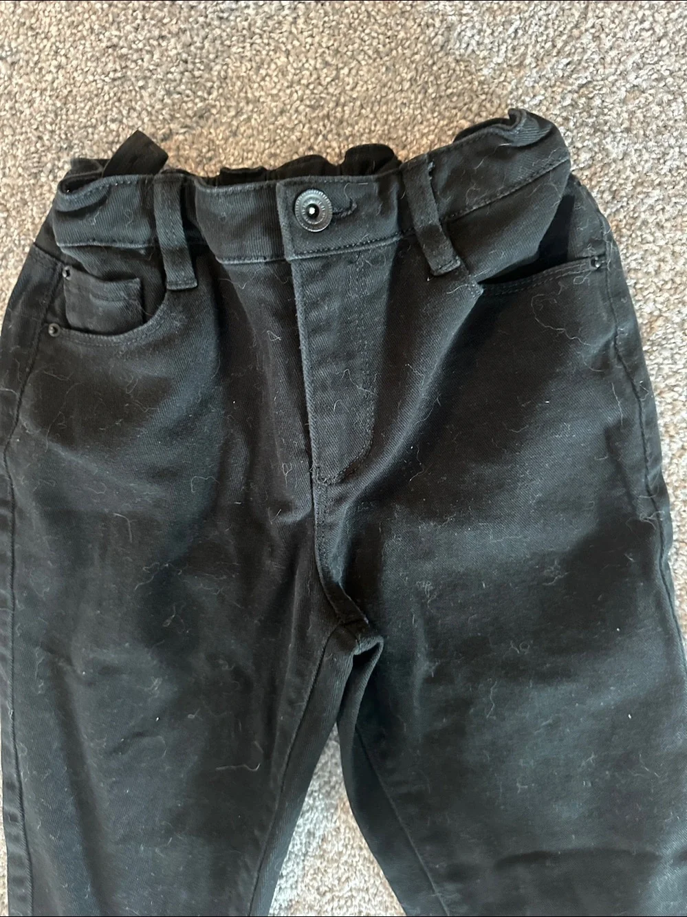 High-Rise Black Girl’s Jeans - Classic Slim Fit